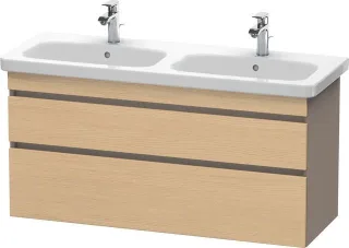 Duravit DuraStyle Waschtischunterbau wandhängend Natur Eiche & Basalt Matt 1230x448x610 mm - DS64980 DS649803043