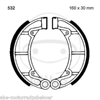 Bremsbacken hinten Yamaha YFM 350 ANV Bruin 2WD Bj. 2006