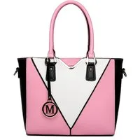 Miss Lulu Handtasche Damen Handtasche mit V-förmigem Design und abnehmbarem Schultergurt (1-tlg)