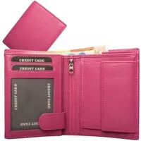 Geldbörse Geldbörse Nappa-Leder Kombibörse Pink (1-tlg)