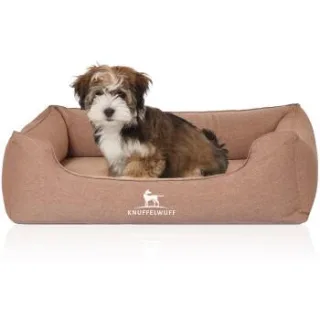 Knuffelwuff Orthopädisches Hundebett Leano aus Velours mit Handwebcharakter