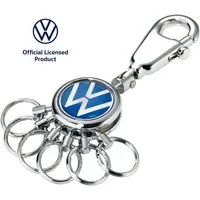 TROIKA Schlüsselanhänger Volkswagen, Offiziell lizensierte VW Schlüsselanhänger, 4 Ausführungen (1-tlg., exklusives Lizenzprodukt), mit Leder, Metall oder Karabiner‑Ring-System, ideal als Geschenk