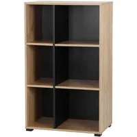 OTTO home Aktenregal Moid, Bücherregal, Maße 64,5x40x106 cm, 6 Fächer für viel Stauraum