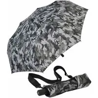 iX-brella Stockregenschirm XXL Trekking-Schirm mit farblich passender Umhängetasche - Camouflage, sehr-groß