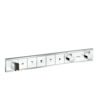 Hansgrohe Thermostat Unterputz RainSelect Fertigset 5 Verbraucher weiss/chrom, 15358400 15358400