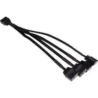 Y-Kabelsplitter aRGB 3-Pin auf 4x 3-Pin, 15cm schwarz, inkl. Steckverbinder