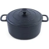 RAMROXX Bratentopf 28cm Kochtopf Bräter Gusseisen Grill Antihaft beschichtet Massiv