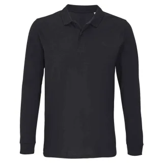 SOLS - "Planet" Poloshirt für Herren/Damen Unisex Langärmlig (Schwarz)