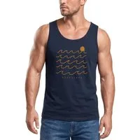 Neverless Tanktop Herren Tank-Top Print Wellen Meer Sonne Sommer Design Printshirt mit mit Print