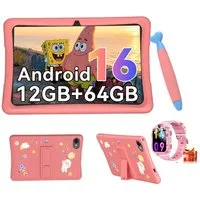 VekfulPC K10-5000mAh, stoßfest, 10,1" inkl. Z20 Kinderuhr Kids Tablet (10,1", 64 GB, Android 16, Google Kids Space, 10,1" HD, 5000mAh, 12GB+64GB)