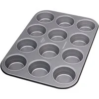 Dr. Oetker Küchenhelfer Muffinform Back-Idee, 12er Form, Muffinblech mit Antihaft-Beschichtung, ausgezeichnete Wärmeleitung, hitzebeständig bis 230°C