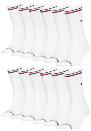 12 Paar TOMMY HILFIGER Herren ICONIC Socken Gr. 39 - 49 Tennis Socken
