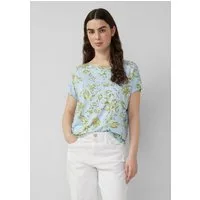 s.Oliver Kurzarmshirt T-Shirt Fließendes Jersey-Shirt mit überschnittenen Schultern