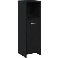 vidaXL Badezimmer-Set Badezimmerschrank aus schwarzer Eiche, 30 x 30 x 95 cm, Holzwerkstoff, (1-St)
