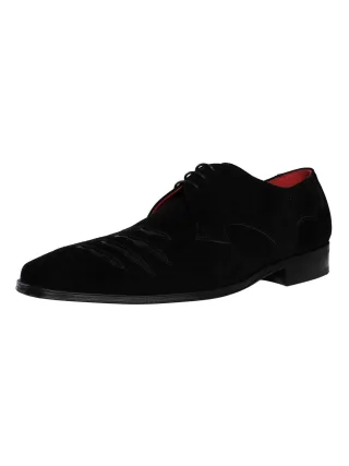 Jeffery West Brogue-Schuhe Aus Wildleder Mit Rissen, Schwarz