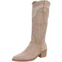 Ital-Design Damen Cowboyboots Western Sommerboots (88843672) Blockabsatz Stiefel in Hellbraun
