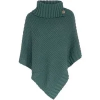 Knit Factory Strickponcho Nicky Ponchos One Size Glatt Grün (1-tlg) modern Strickware Strickartikel Poncho