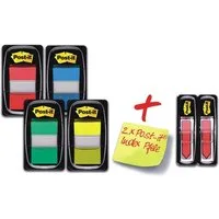 Post-it Notes Haftnotizblock Index Promopack 4 Farben + 2 Pfeile