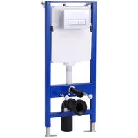 HOROW Vorwandelement WC - Unterputz Spülkasten WC, set, 2-Mengen-Spulung 50×10×114 cm