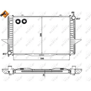 NRF Motork?hler gel?tet Volvo C70 S70 V70 58342