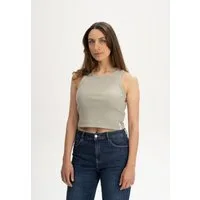 MELA Tanktop Cropped Ripp Tanktop Style PRISHA Ärmellos