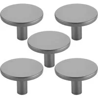 SO-TECH® Möbelknopf SW169, Durchmesser 40 mm, Höhe 27 mm, Gold oder Titan (5-St), 5 Stück Titanoptik, inkl. Schrauben