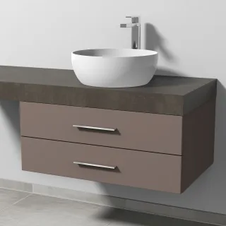 Sanipa Waschtischunterbau mit Auszügen 2morrow (G3307) 340x800x520 Taupe-Matt, G33071T G33071T