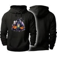 MyDesign24 Hoodie Halloween Kapuzen Pulli - geheimnisvolle Laterne Herren und Damen Kapuzensweater - Halloween Hoodie i418