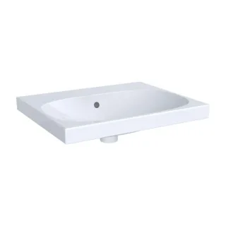 Geberit Acanto Waschtisch 60x48cm 504620011 ohne Hahnloch, mit Überlauf, weiß