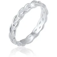 Elli Fingerring Gedreht Geflochten Zopfmuster 925 Silber