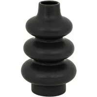 Atmosphera Créateur d'intérieur Dekovase Schwarze Vase aus Keramik CLOTHILDE, H. 25 cm (einzeln)