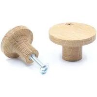 ekengriep Möbelknopf 103, Möbelgriff aus Eiche für Küche, IKEA Schrank, Schubladen usw.