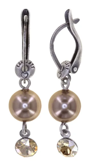 konplott - Ohrringe - Pearl Shadow beige