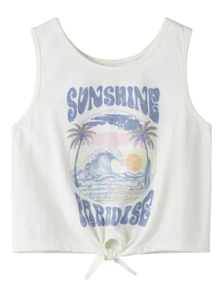 NAME IT - NKFVAYA SL CROP TOP Cloud Dancer - Gr. - 146/152
