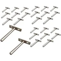HOOZ Wandregalhalter Tablarträger 10 cm verdeckt stabil für Wand- & Bücherregal 26er Set, Fachbodenträger 26-tlg., Unsichtbare Schwerlast-Befestigung für Holz- und Schweberegale