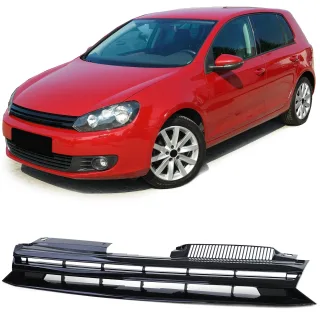 Kühlergrill Sportgrill Grill Schwarz Glanz für VW Golf 6 VI ab 2008-2012