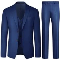 Allthemen Anzug (3 tlg) Herren Slim Fit Hochzeitsanzug komplett 3 teilig Businessoutfit