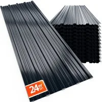Gardebruk Gerätehaus, BxT: 46x129 cm, 24x Trapezblech 129cm x 46cm = 14m² verzinkt Profilblech Dachblech