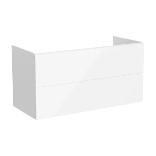 VitrA New Metropole Pure Waschtischunterschrank mit 2 Vollauszügen 118 x 52 x Weiß Hochglanz,67427 67427