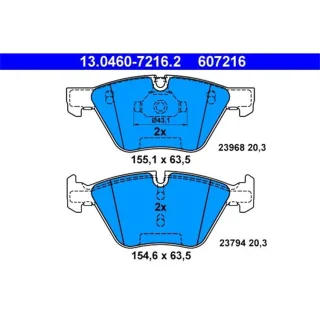 ATE Bremsbel?ge vorne BMW 1 3 X1 Z4