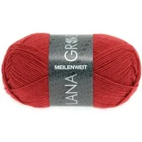 LANA GROSSA MEILENWEIT 50 g UNI Häkelwolle, 210 m (4-fach Sockenwolle mit 80 % Schurwolle), 50 g