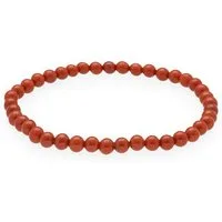 Lebensquelle Plus Armband Jaspis, rot Mini-Kugelarmband, 4 mm
