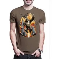 Urban Backwoods Print-Shirt Skyscraper Kong Herren T-Shirt Ape Affe Japan Insel King Kaiju Giant (1-tlg) Monster Movie Film Godzilla