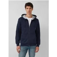 s.Oliver Sweatjacke Sweatshirt Jacke Sweatshirt-Jacke mit Kapuze und Logo