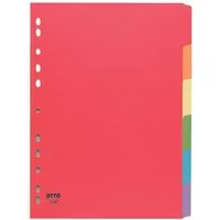 Otto Office Aktenordner, Register 6-tlg., blanko intensivfarben, DIN A4, Karton