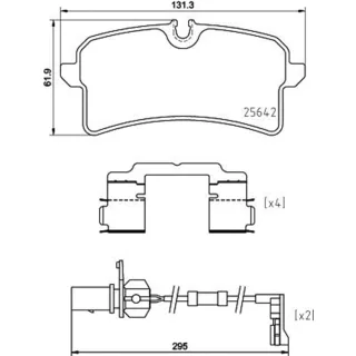 Hella Bremsbel?ge hinten Audi A6 A7 A8