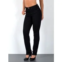 ESRA Straight-Jeans Premium High Waist Jeans Damen Straight Leg Hosen Stretch-Jeans G8 Straight Leg Damen Jeans High Waist Hose Stretch Regular Jeanshose