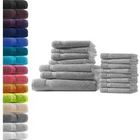 Hometex Premium Textiles Handtuch in Premium Qualität 500 g/m², Feinster Frottier-Stoff 100% Baumwolle, 1x Badetuch + 2 Duschtuch + 4 Handtuch + 8 gastetuch, weich, saugfähig, extra schwer & flauschig