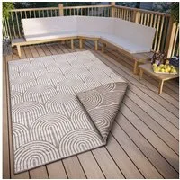 HANSE Home Outdoorteppich Pangli, Wendeteppich, rechteckig, Höhe: 5 mm, In-& Outdoor, Teppich, Wetterfest, Balkon, Garten, Wohnzimmer, Modern