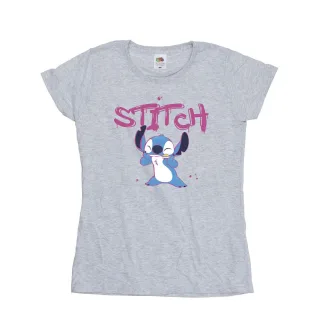 Disney - "Lilo And Stitch Graffiti" T-Shirt für Damen (Grau)